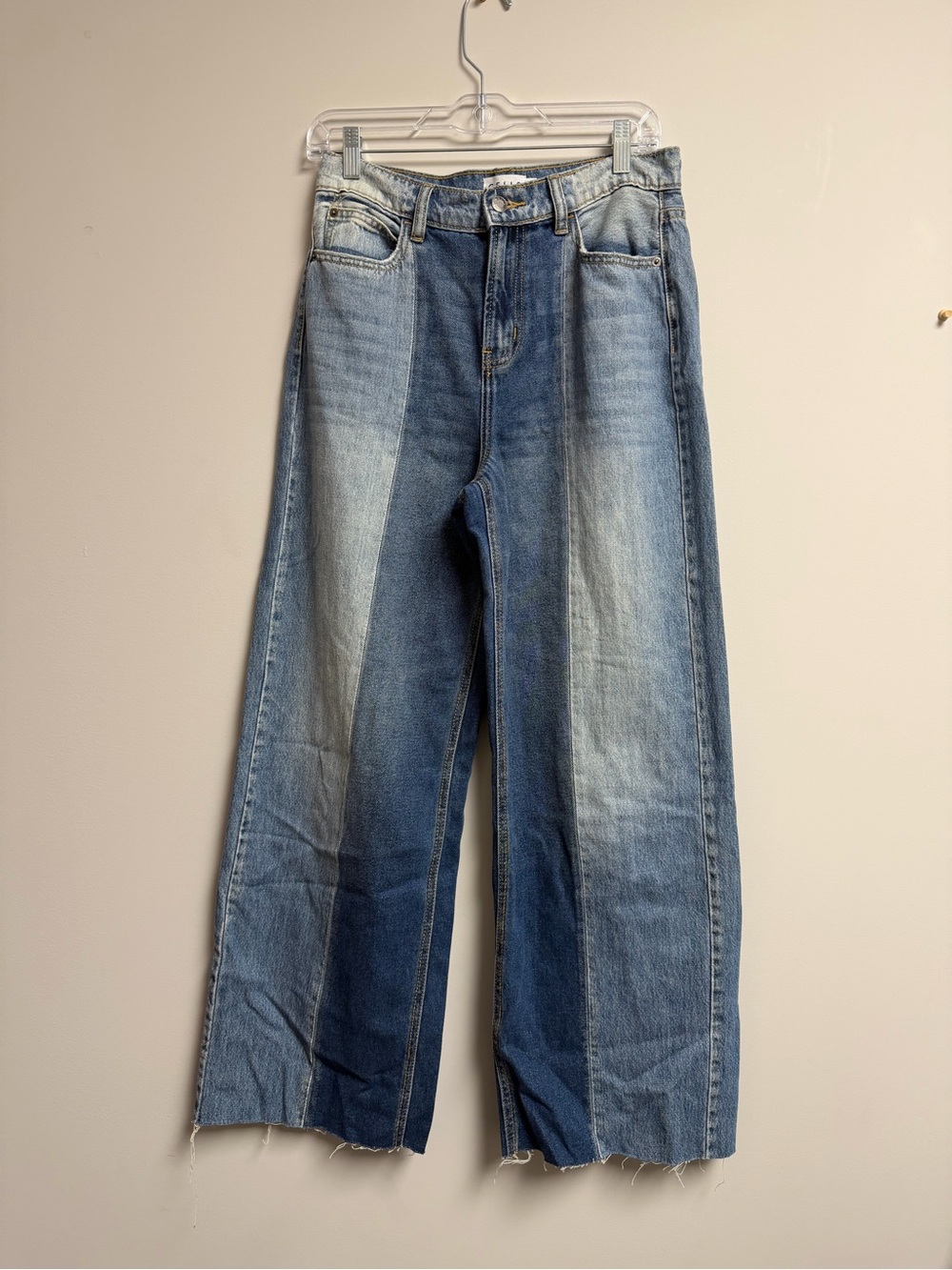 Cello Two-Tone Wide-Leg Jeans